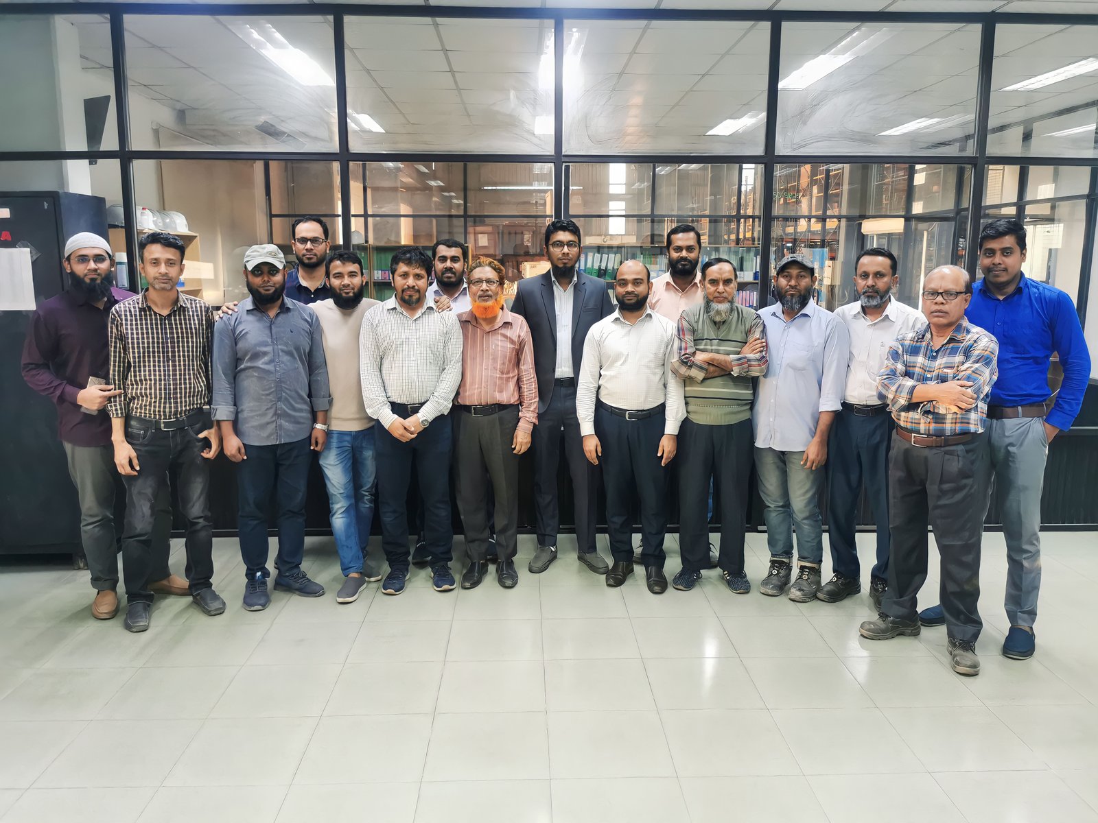 With colleagues